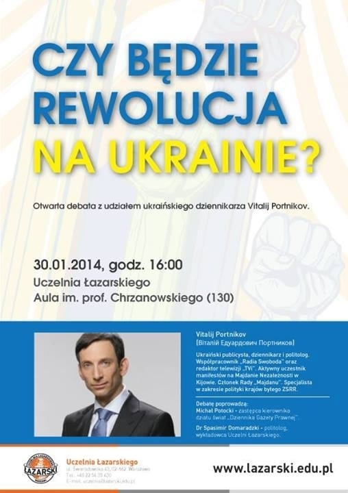 30 stycznia: debata “Czy będzie rewolicja na Ukrainie?”