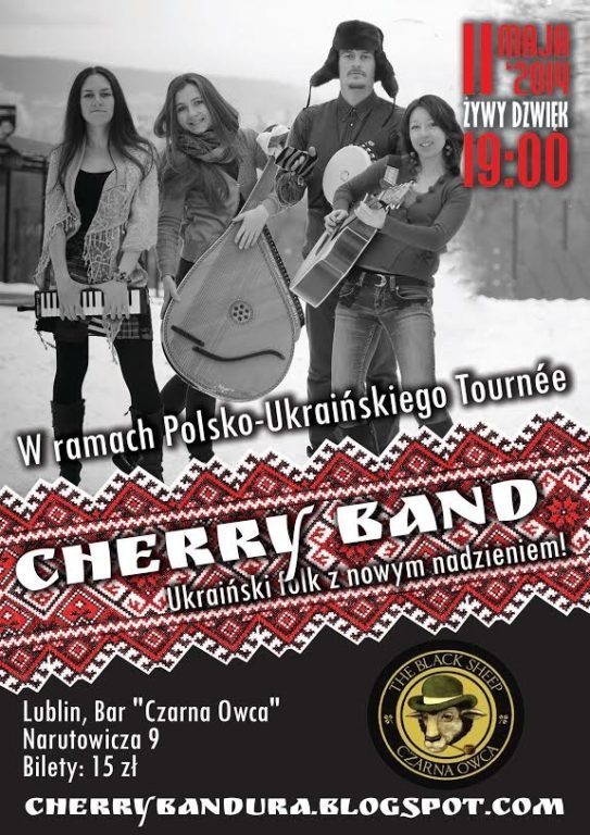 8-11 maja: Zespół Cherry Band ze Lwowa zaprasza na koncerty w Polsce