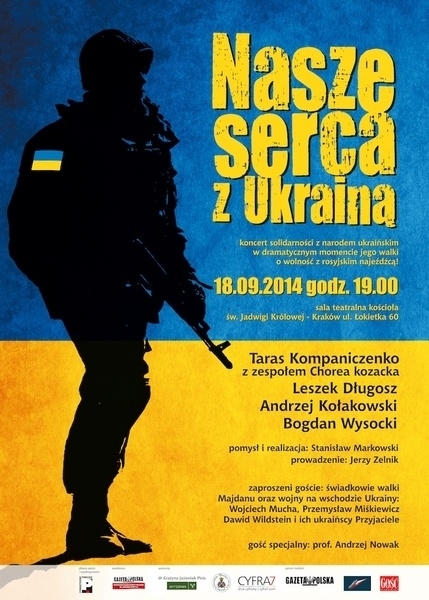 18 września: Kraków. Koncert: „Nasze serca z Ukrainą”