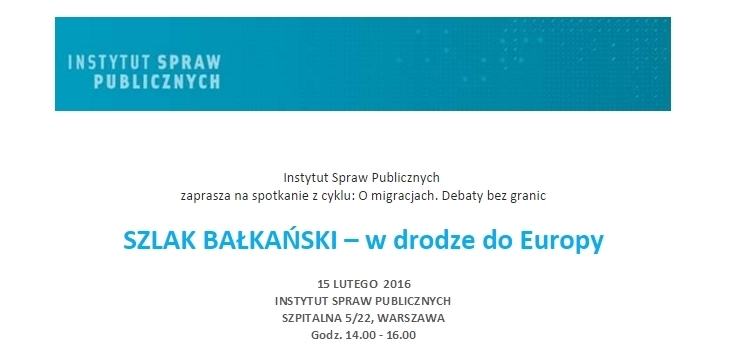 Debata – Szlak Bałkański – w drodze do Europy